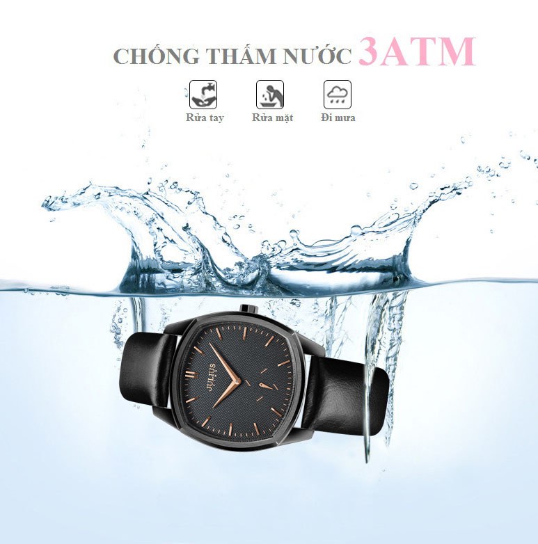 Đồng Hồ Nam JS-014MD Julius Star Hàn Quốc Dây Da (Đen) - khả năng chống thấm nước