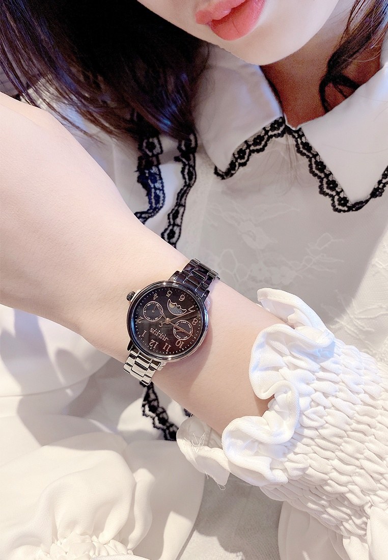 Đồng Hồ Nữ JS-047C Julius Star Kính saphire Hàn Quốc (Đen)