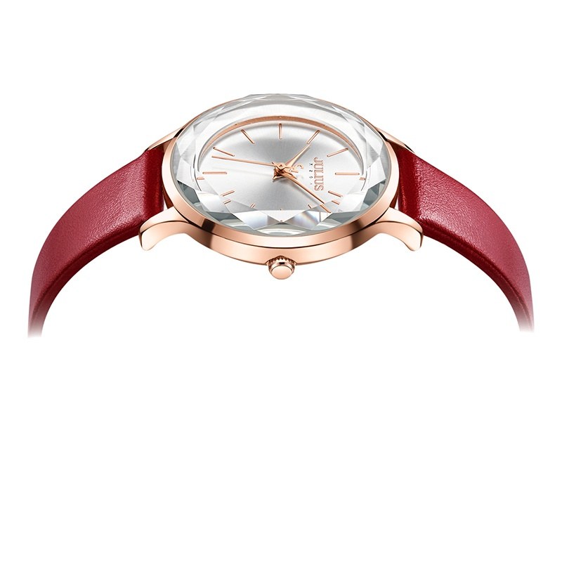 Đồng Hồ Nữ Julius Hàn Quốc Dây Da JA-1254A (Đỏ)