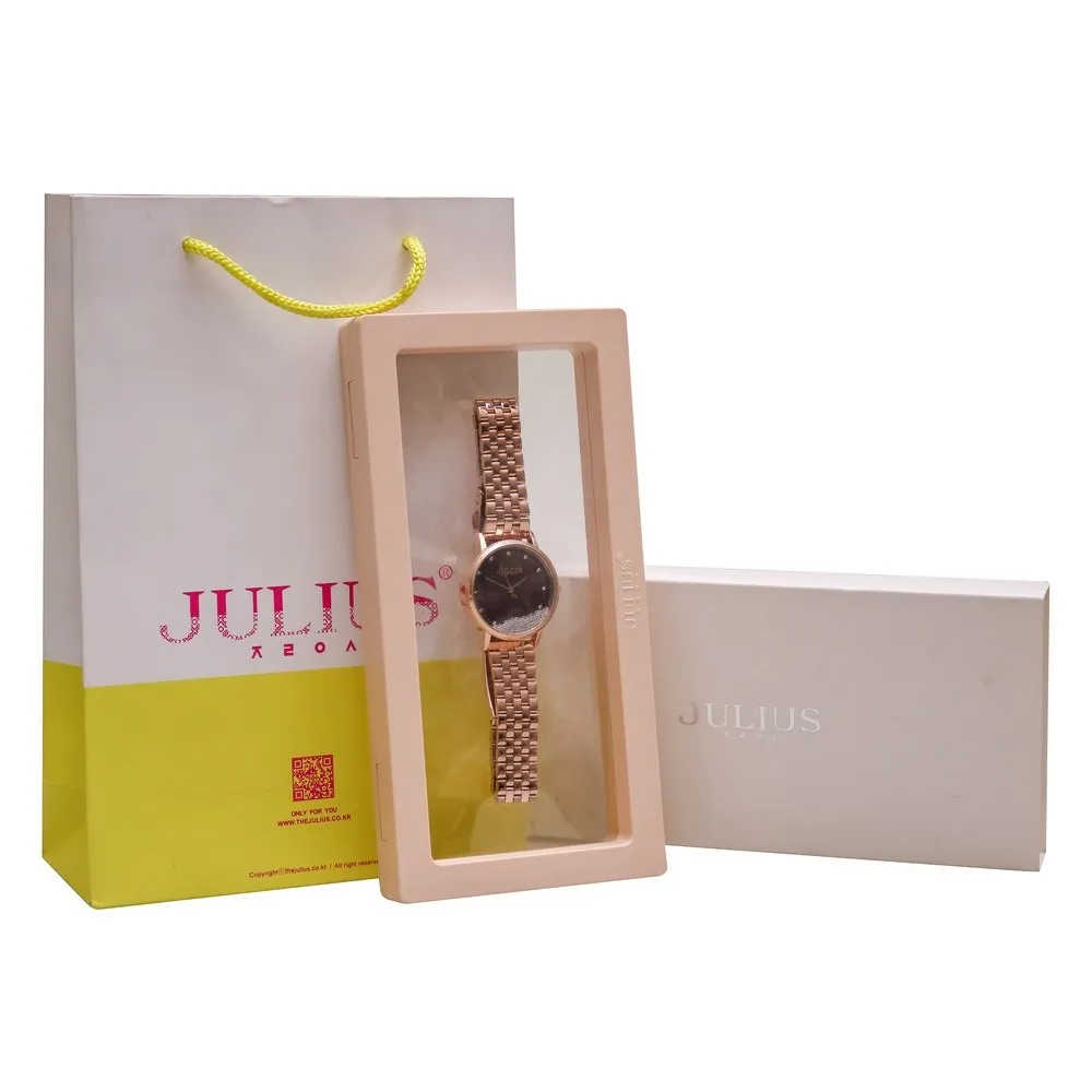 Đồng Hồ Nữ JA-1283D Julius Hàn Quốc Dây Thép (Tím)- full box