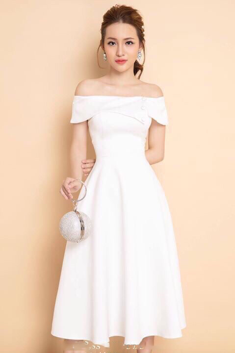 Đầm thiết kế, Đầm nữ trắng voan xòe dạo phố hay dự tiệc cưới cực dễ thương  dịu dàng nữ tính vải 2 lớp siêu đẹp | Shopee Việt Nam