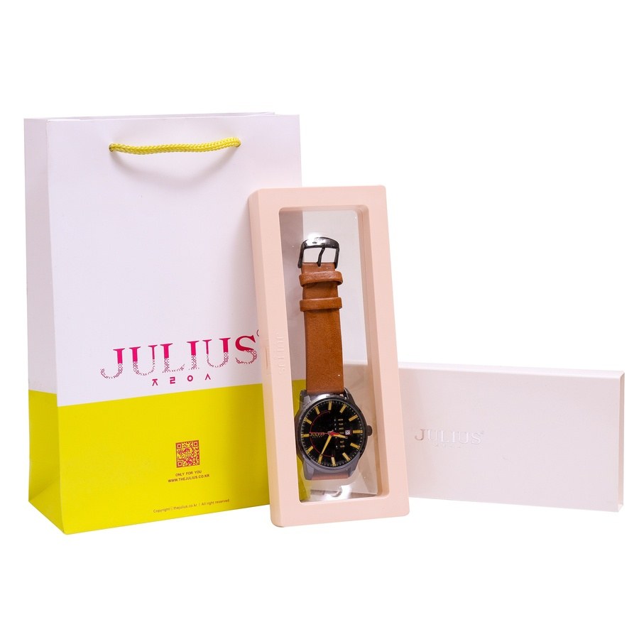 Đồng Hồ Nam JAH-137C Julius Hàn Quốc Dây Da (Nâu) - full box