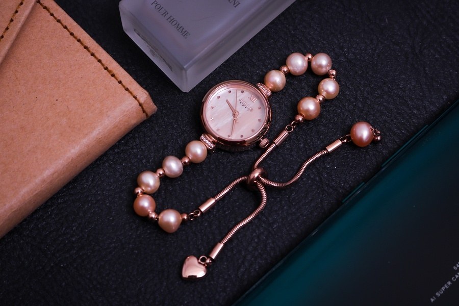 Đồng Hồ Nữ JA-1346B Julius Hàn Quốc (Trắng Ngà)