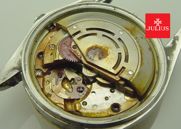 xử lý đồng hồ bị nước vô - Mang đồng hồ chống nước đến bảo hành tại Julius