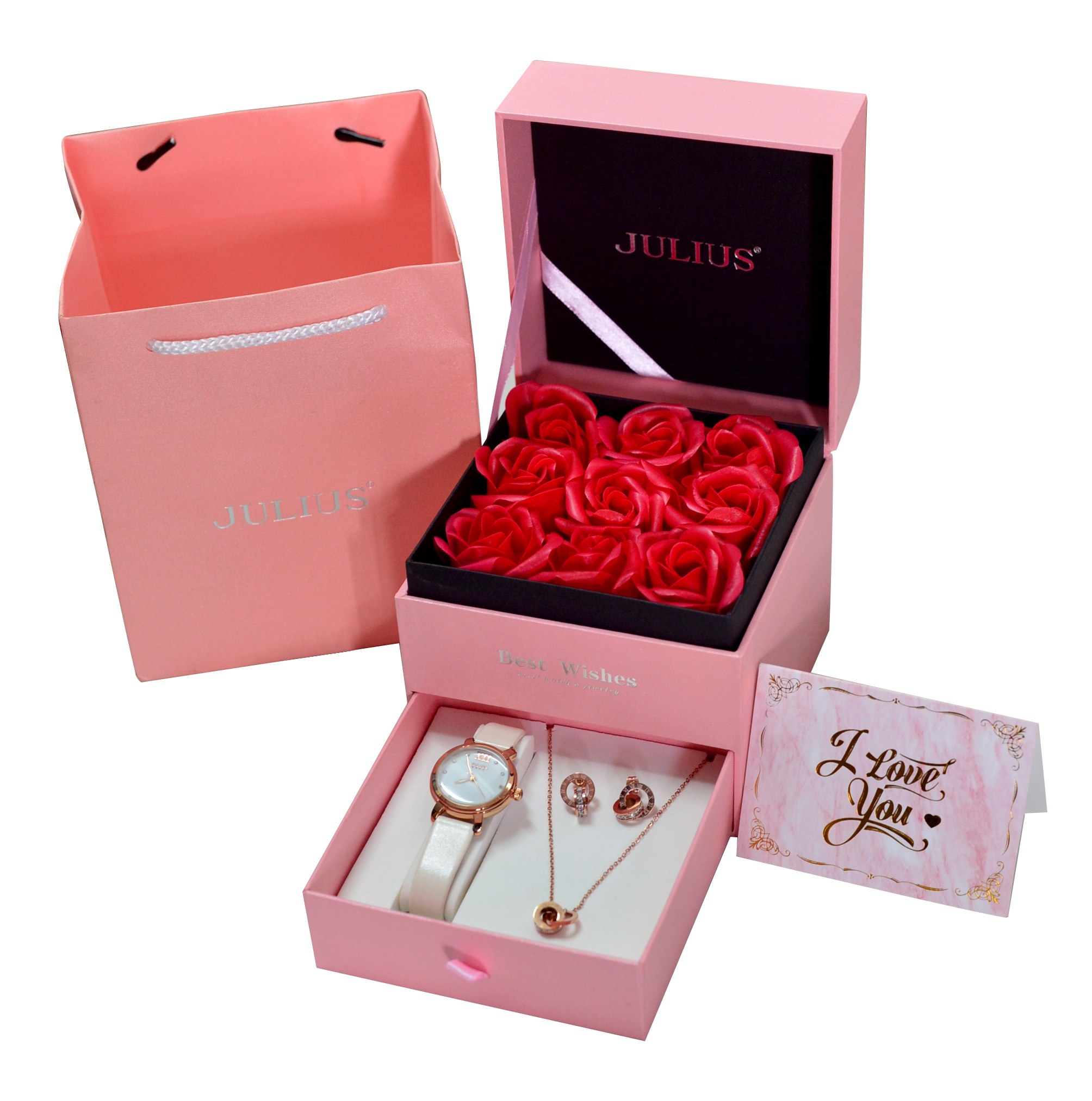 COMBO Qùa Tặng JA-945 Julius (Trắng)  + Nữ Trang ESME ES096