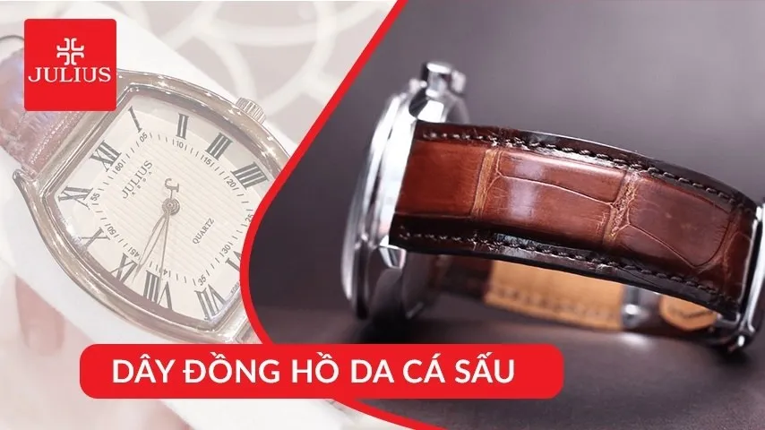 dây đồng hồ da cá sấu