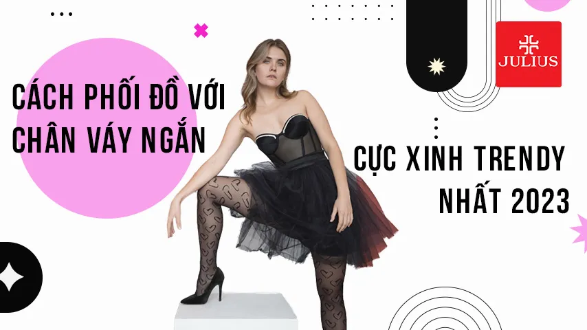 cách phối đồ với chân váy xếp ly ngắn