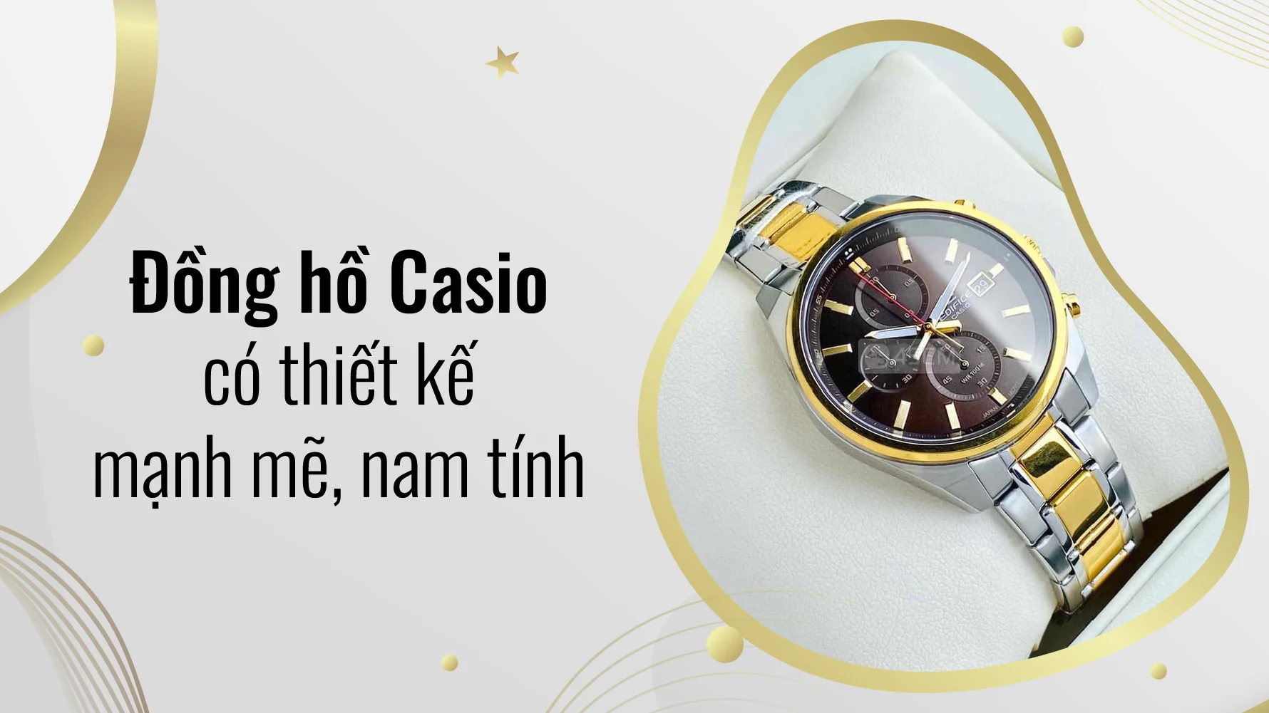 Đồng hồ Casio có thiết kế mạnh mẽ, nam tính