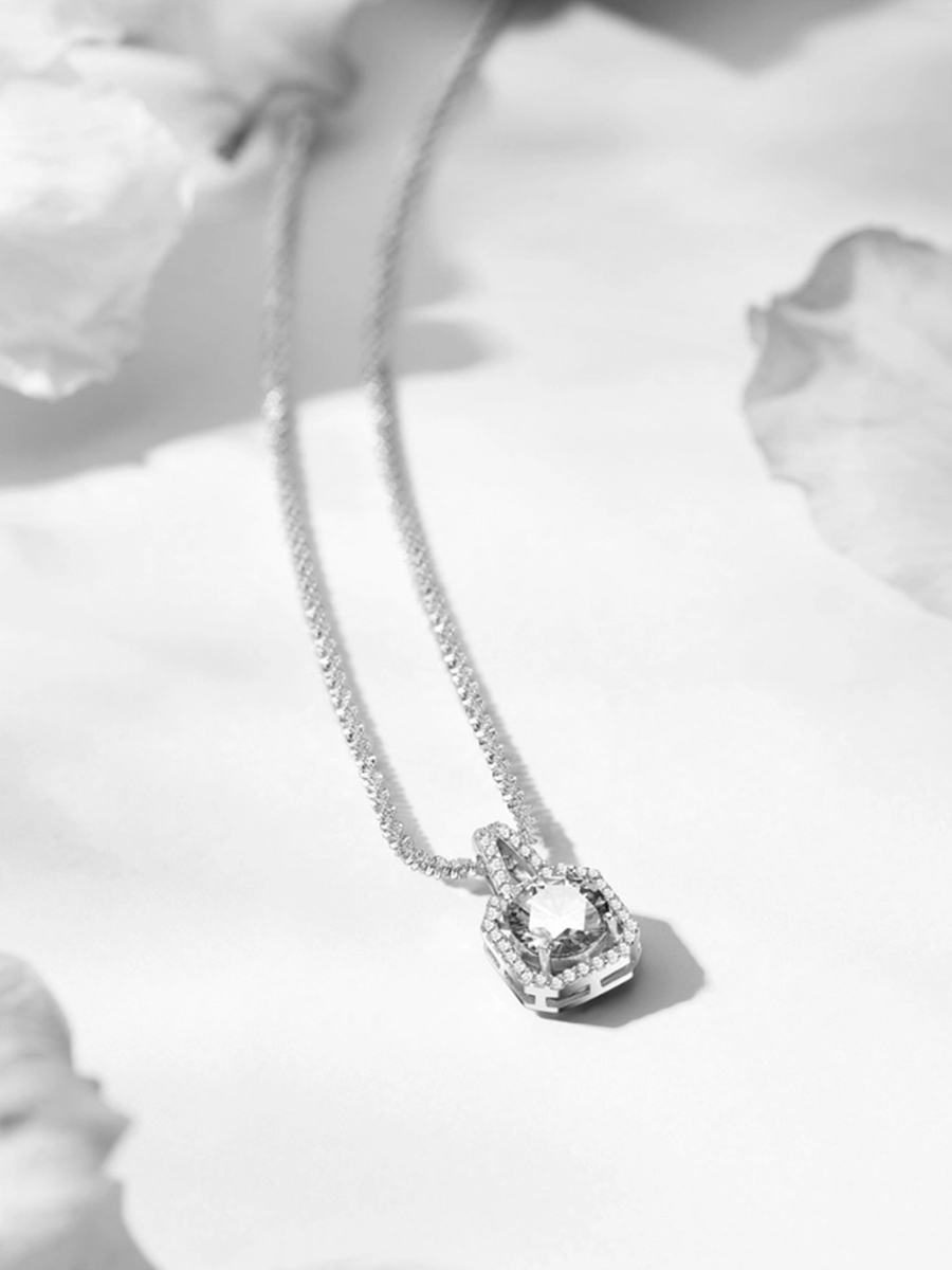Dây chuyền Moissanite Bạc JULIUS JSP-0020A - Ảnh 7