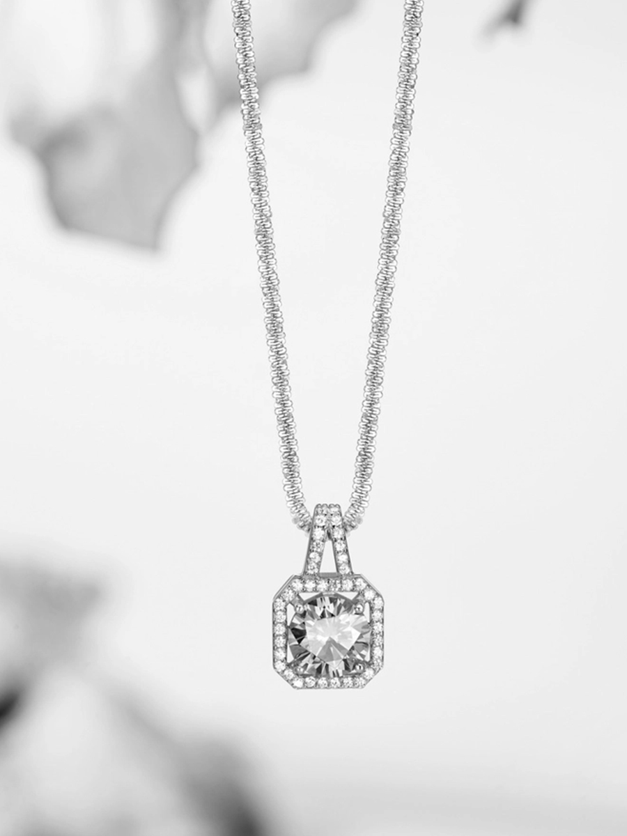 Dây chuyền Moissanite Bạc JULIUS JSP-0020A - Ảnh 8
